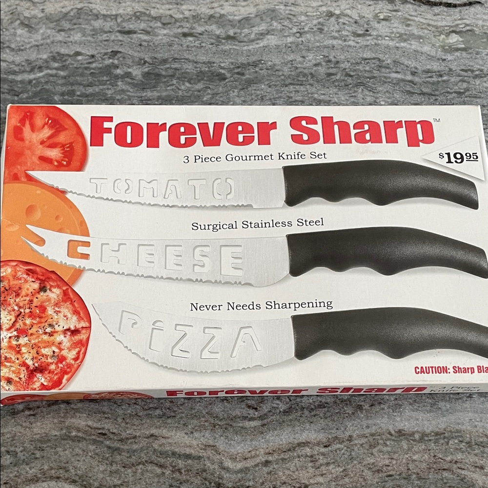 Forever Sharp Knife Sets - Black Handles - 2 different sets - Picture 2 of 5